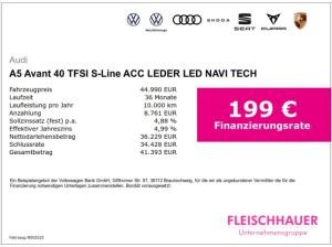 Audi A5 Avant 40 TFSI S-Line ACC LEDER LED NAVI TECH