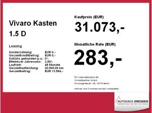 Opel Vivaro Kasten 1.5 D M Basis ⚡GEWERBEANGEBOT⚡