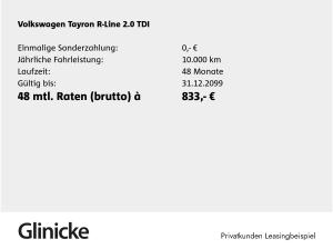 Volkswagen Tayron R-Line 2,0 l TDI SCR 4MOTION 7-Gang-Doppelkupplungsgetriebe DSG