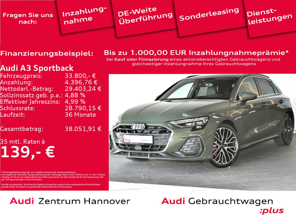 Audi A3 Sportback S line 35 TFSI Head-Up Matrix SONOS Kamera Navi