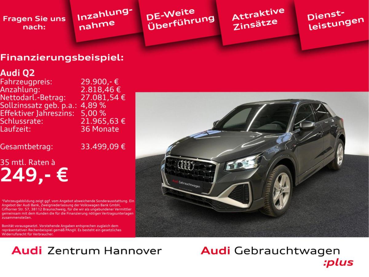 Audi Q2 S line 35 TFSI Matrix Kamera virtual Parklenkassist.
