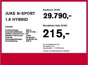 Nissan Juke N-SPORT 1.6 HYBRID 4AMT ProPilot 360°