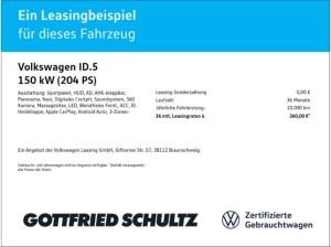 Volkswagen ID.5 PRO PERFORMANCE 77 kWh AHK NAVI ACC CCS LED APP