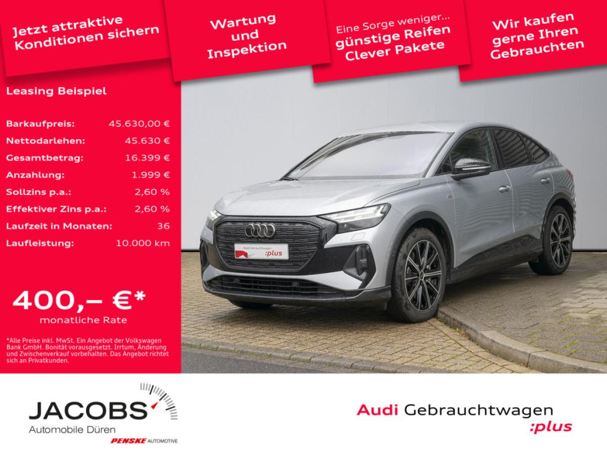 Audi Q4 e-tron Sportback 45 S line/0,25/AHK/Black+/Matrix/Wärmepumpe