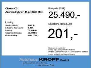 Citroën C3 Aircross ❗️ Mild Hybrid ❗️ 145 PS ❗️ Max ❗️ Gewerbeangebot ❗️