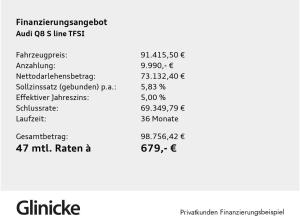 Audi Q8 SUV 55 TFSIe QUATTRO+S-LINE+AHK+HUD+PANO+B&O