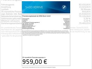 BMW 540 d xDrive Touring M Sport Pro|UPE 98.160€