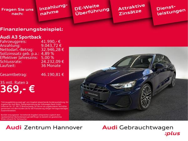 Audi A3 Sportback 35 TDI S line Kamera AHK LED ACC Teilleder