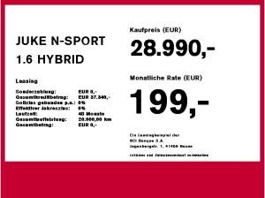 Nissan Juke N-SPORT 1.6 HYBRID 4AMT ProPilot 360°
