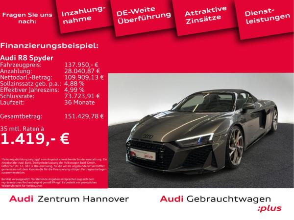 Audi R8 Spyder performance 5.2 FSI quattro Laser B&O Keramik Kamera Optik Schw.