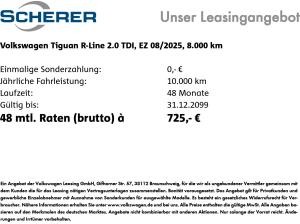 Volkswagen Tiguan 2.0 TDI *R-Line* DSG AHK 4MOTION RFK App-Connect