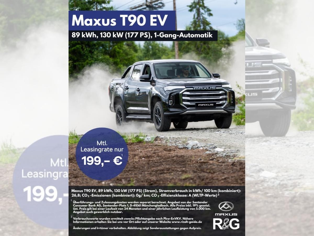 MAXUS T90 EV (89 kWh) "Elite", Aufbau: Doppelk.Pritsche