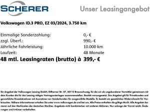 Volkswagen ID.3 h *Pro* LED Navi RFK Keyless ACC