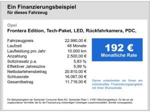 Opel Frontera Edition SONDERANGEBOT Tech-Paket, LED, Rückfahrkamera, PDC, uvm.