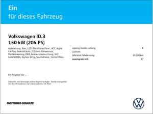 Volkswagen ID.3 PRO 58 kWh SITZHEIZUNG EINPARKHILFE NAVI CCS