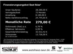 Seat Ibiza FR Black Edition 1.0 TSI DSG PDC SHZ RÜCKFAHRKAMERA KESSY