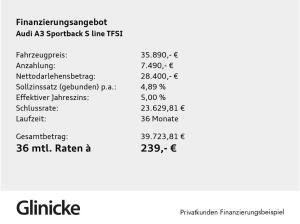 Audi A3 Sportback 30 TFSI S-LINE+ACC+KAMERA+CARPLAY