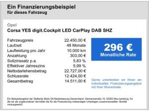 Opel Corsa YES Automatik SHZ sofort verfügbar!
