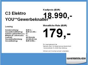 Citroën C3 Elektro YOU**Gewerbeknaller** PDC+AUT+SpurH