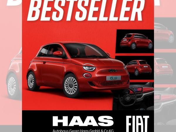 Fiat 500e 🔥 BESTSELLER: Elektro (RED) 🚗⚡ – großer Akku 🔋🔝 CarPlay & vieles mehr! ❤️