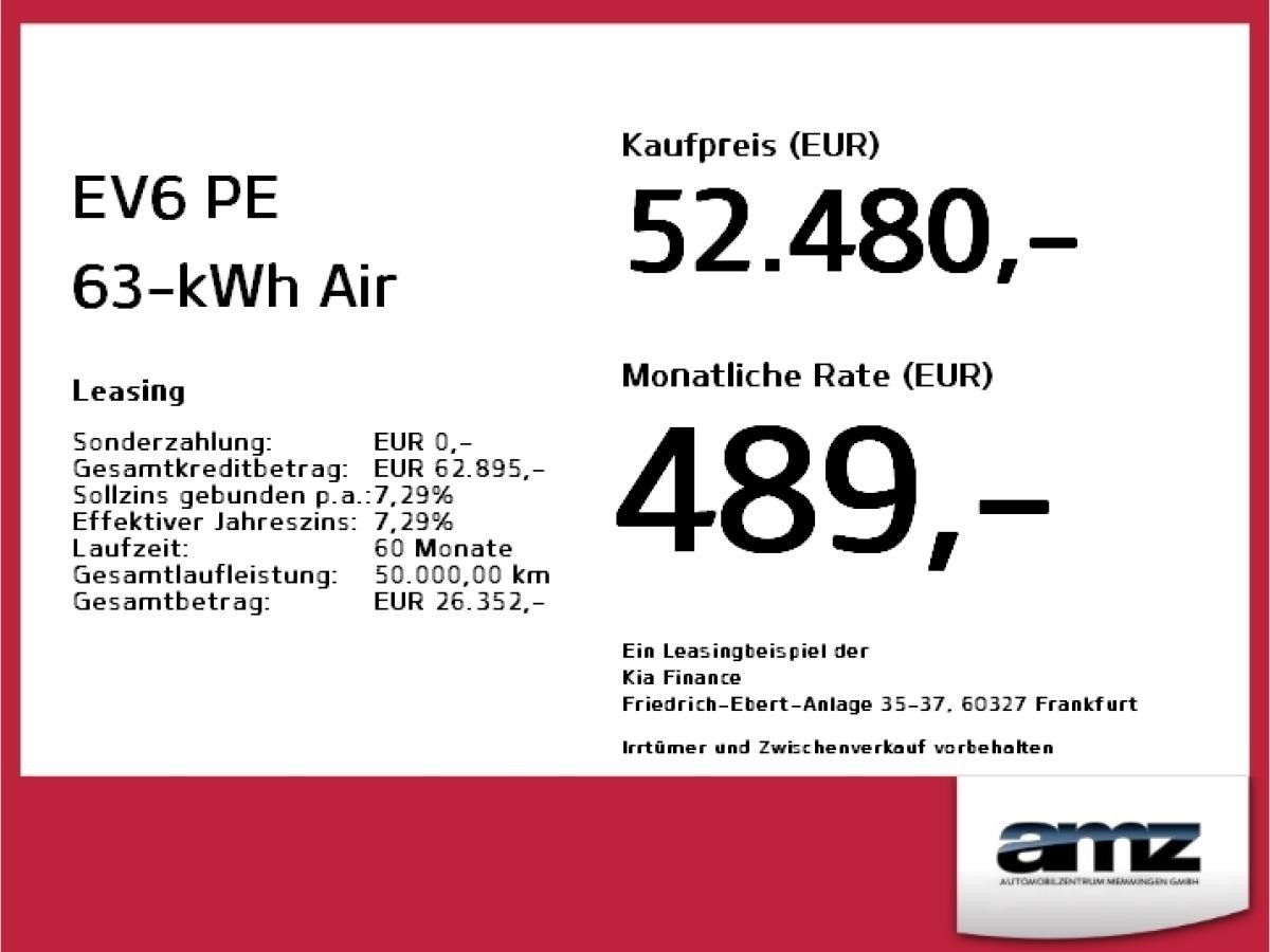 Kia EV6 PE 63-kWh Air *NEU*FACELIFT