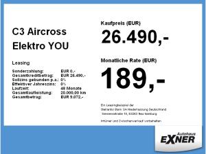 Citroën C3 Aircross Elektro YOU | FREI KONFIGURIERBAR | Privat