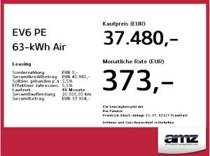 Kia EV6 PE 63-kWh Air *Sitzheizung*Fernlichtassistent