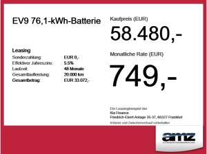 Kia EV9 76,1-kWh-Batterie *V2L*7Sitze*Navi*DigitalKey