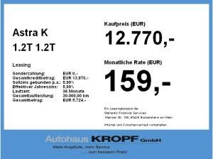 Opel Astra K 1.2T Fin. ab 2,99% Parkpilot,USB