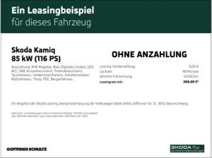 Skoda Kamiq Selection 1.0 85kW AHK schwenkbar Ebene Ladefläche