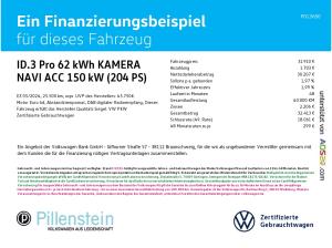 Volkswagen ID.3 Pro 62KWh KAMERA NAVI ACC