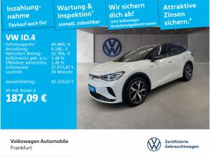 Volkswagen ID.4 GTX mit Entertainment-Paket 4Motion Navi Sprachbedienung Spurhalteassistent DAB+