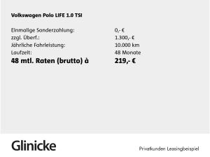 Volkswagen Polo Life "ENERGY" 1,0 TSI