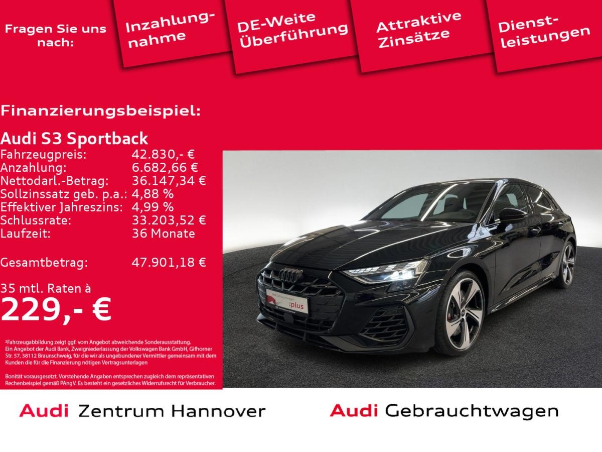 Audi S3 Sportback 2.0 TFSI Kamera ACC Navi Teilleder