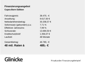 Cupra Born Edition Dynamic 77KWh Pilot XL Tech M Paket