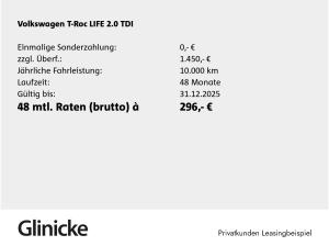 Volkswagen T-Roc Life 2.0 TDI DSG *TOP LEASING*