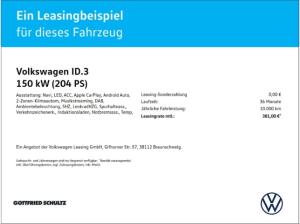 Volkswagen ID.3 PRO PERFORMANCE 58 kWh APP-CONNECT EINPARKHILFE SITZHEIZUNG