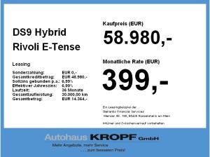 DS Automobiles DS 9 Hybrid Rivoli E-Tense Fin. ab 2,99% Leder SD