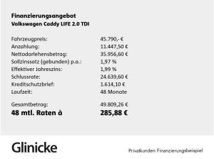 Volkswagen Caddy Life 2,0 TDI 7-Gang NAVI AHK LED KLIMA