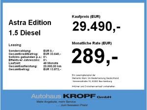 Opel Astra Edition 1.5 Diesel