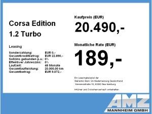 Opel Corsa Edition 1.2 Turbo