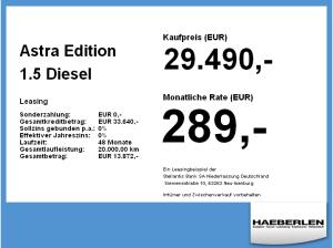 Opel Astra Edition 1.5 Diesel