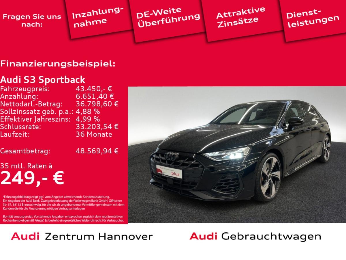 Audi S3 Sportback 2.0 TFSI Kamera virtual Navi Teilleder