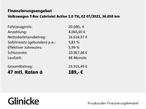 Volkswagen T-Roc Cabriolet 1.0 TSI Active AHK LM 17" Navi