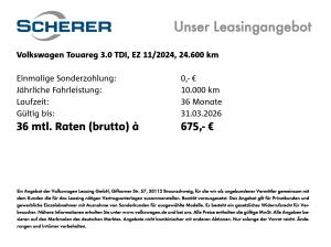 Volkswagen Touareg 3.0 TDI *Elegance* Allrad AHK Standh. Leder Navi ACC 19'Zoll