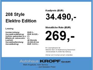 Peugeot 208 Style Elektro