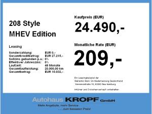 Peugeot 208 Style MHEV