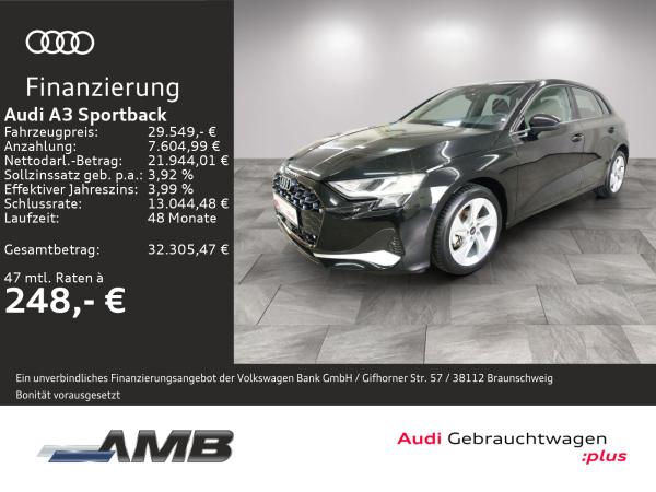 Audi A3 Sportback Advanced 30 TDI AHK/vC+/Nav+/12.29Garantie