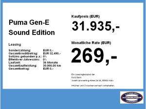 Ford Puma Gen-E Sound Edition B&O NAVI SHZ CAM