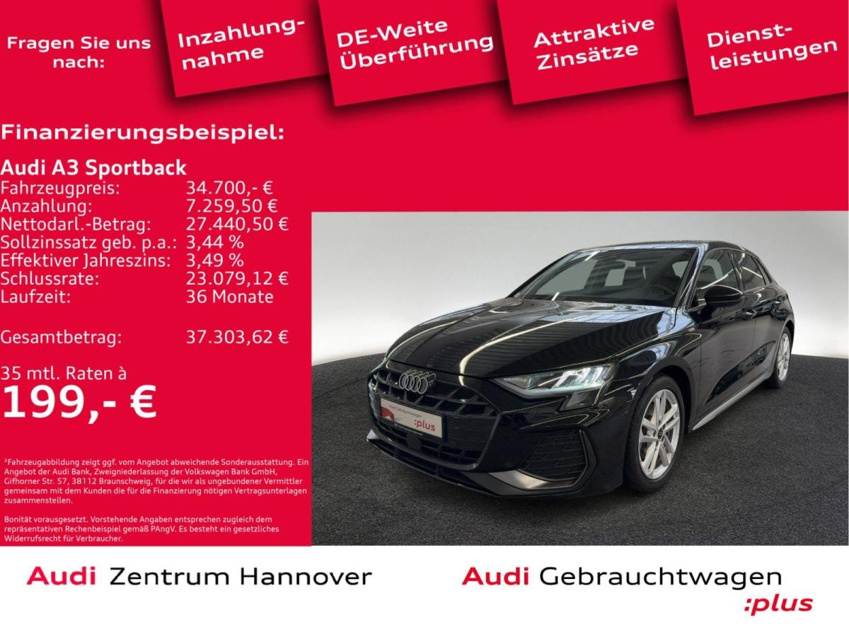 Audi A3 Sportback S line 35 TDI Kamera virtual Navi